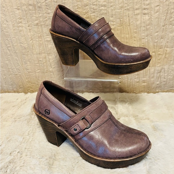 Born Shoes - Born Women's Purple Heeled Loafers